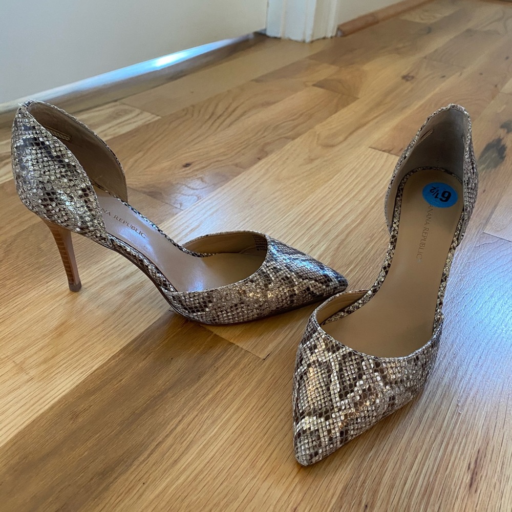 Banana Republic Snakeskin Heels